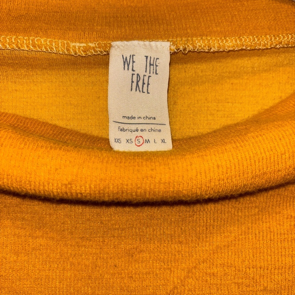 We The Free Off-the-Shoulder Mustard Sweater - Picture 2 of 4